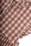 Платье-рубашка GINGHAM PATTERNED Cigit, светло-коричневый - фото 3