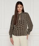 Рубашка женская Marella шелковая с вырезом, черный - фото