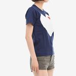 Футболка large heart logo tee 'navy white' Comme Des Garcons Play, синий - фото 3
