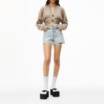 Джинсовые шорты женские Alexander Wang, Pebble Texture Bleached - фото 4