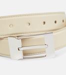 Ремень из драгоценной кожи The Row, белый - фото 3