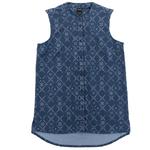 Футболка Jack Wolfskin Sonora Maori blouse AOP, синий - фото