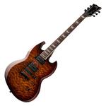 Электрогитара ESP LTD Viper-256QM Electric Guitar - Dark Brown Sunburst - фото 4