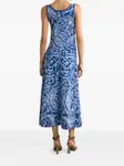 Платье миди с принтом пейсли Etro, синий - фото 3