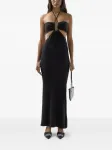 Платье макси с вырезами GCDS, черный - фото 2