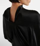 Топ из джерси с драпировкой в форме цилиндра Rick Owens, черный - фото 6