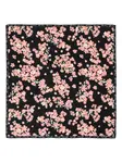Шарф с цветочным принтом TWINSET, черный - фото