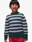 Детский полосатый шерстяной джемпер Whistles, Lilac/Multi - фото 5