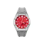 Часы Casio G-Shock Analog-Digital 2100 Series, арт. GA-2100-4A, серебро/красный - фото 2