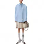 THOM BROWNE Рубашка Women's Blue Lapel - фото 5