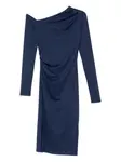 Платье миди с асимметричным вырезом Patrizia Pepe, синий - фото
