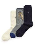 Носки с медведями Ralph Lauren, Pack of 3 - фото