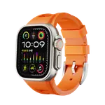 IBOANN Часы Strap Apple Compatibility Silicone Material 205mm, Black with Silver Needle Buckle - фото 10