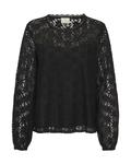 Кружевная блузка Kaffe Blouse Silja, черный - фото
