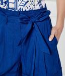 Льняные шорты Relaxed fit Marc Cain, синий - фото 4