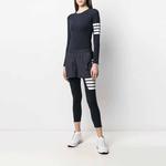 4 Bar Compression Leggings THOM BROWNE, темно-синий - фото 5