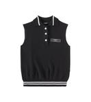 Шерстяной жилет Balmain Kids, Black/Ivory - фото