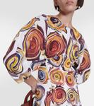 Платье макси из шелка с принтом CHLOÉ, белый - фото 4