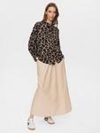 Hana Animal Print Boxy Shirt Numph, Brown Multi - фото 3