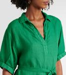 Стелла льняное мини-платье Velvet, Emerald - фото 4