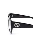 Очки Gucci Eyewear в оправе бабочки, черный - фото 3