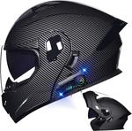 Шлем мотоциклетный AAREG Bluetooth Helmets, черный - фото