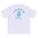 Футболка BAPE Cursive College Logo Relaxed Fit Tee, White - фото 2