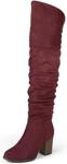 Ботинки Journee Collection womens Kaison, Wide Calf Wine - фото