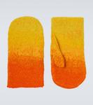 Градиентные варежки из смесового мохера ERL - фото