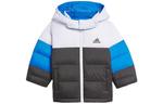 Детский пуховик Adidas, синий/белый/черный - фото