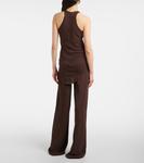 Майка из хлопка в рубчик Rick Owens, Mahogany - фото 3