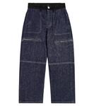 Широкие джинсы Balmain Kids, синий - фото