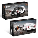 CaDA Construction Bricks маленький автомобиль Humvee белый внедорожник 328 элементов - фото 3