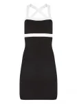 Платье мини с контрастной отделкой Nina Ricci, черный - фото