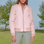 Женская куртка-бомбер Levi's стеганая с принтом, пыльная роза - фото 7