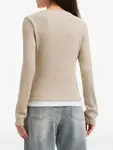 Топ в рубчик на пуговицах B+Ab, бежевый - фото 4