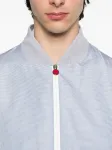 Клетчатый бомбер на молнии Kiton, серый - фото 5