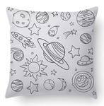 Наволочка twentyfour Outer Space, 50 см, разноцветный - фото 2