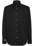 Рубашка с вышитой монограммой Billionaire, черный - фото