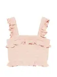 Топ с оборками ZIMMERMANN, розовый - фото