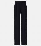 Брюки Cambie chalkstripe high-rise straight Khaite, Navy/White - фото