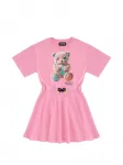 Платье с графичным принтом Barrow Kids, розовый - фото