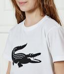 Футболка детская Lacoste с принтом, белый - фото 4