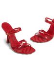 Marni кожаные сандалии, красный - фото 5