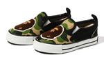 Кроссовки BAPE A BATHING APE Ape Head Slip On Green ABC Camo PS - фото 2