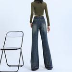 Джинсы женские HELEH, черно-серые с флисовой подкладкой - фото 4