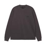 Толстовка Stussy Basic Stock с длинными рукавами, цвет Washed Black - фото