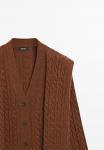 Кардиган Massimo Dutti BUTTONED LONG SLEEVE WITH , Brown - фото 8