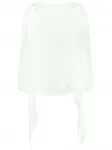 Блузка с драпировкой Alberta Ferretti, белый - фото