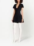 Balmain платье мини со складками, черный - фото 2
